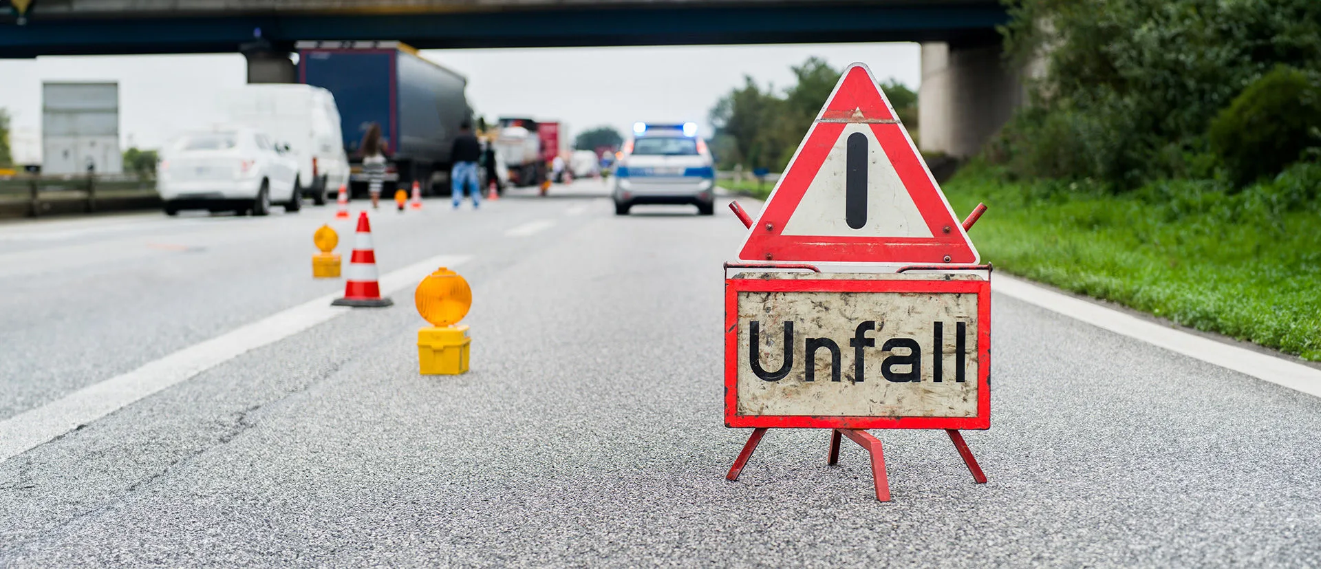 Absicherung einer Unfallstelle