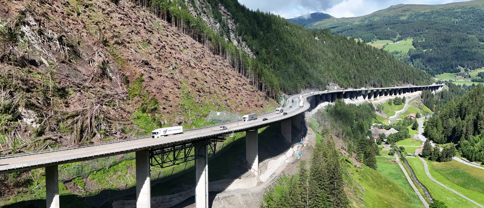 Brennerautobahn im Bereich Luegbrücke