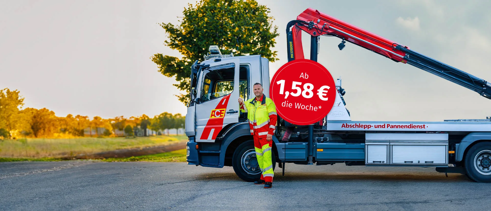 ACE Abschlepper unter der Brücke