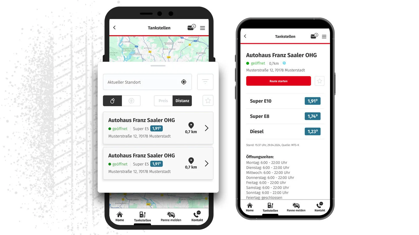 Die ACE App in neuem Design