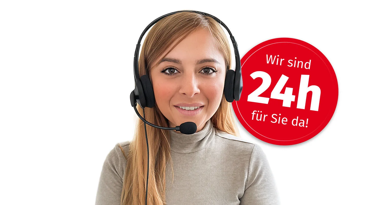 Frau mit Headset