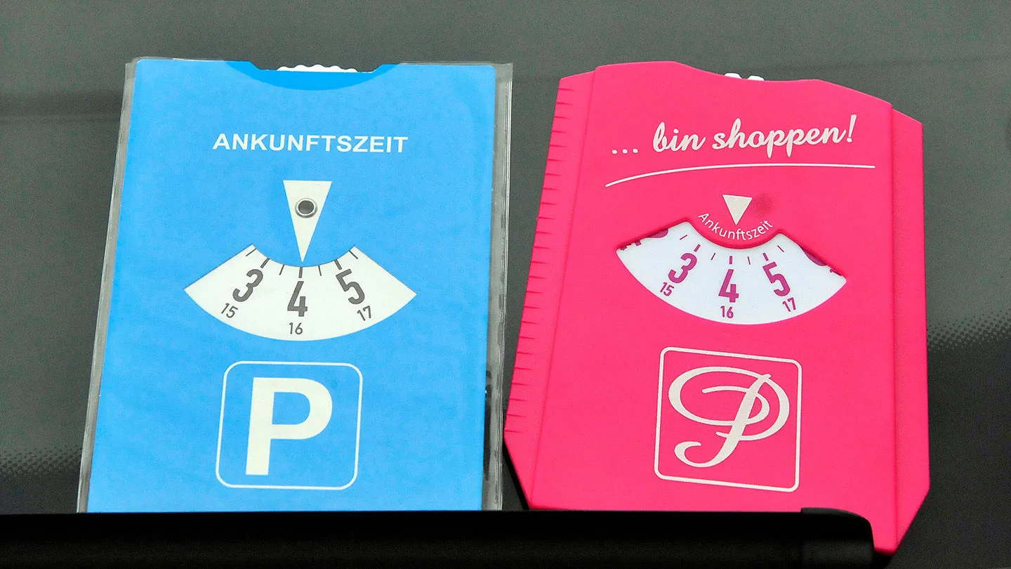 Pinke Parkscheibe