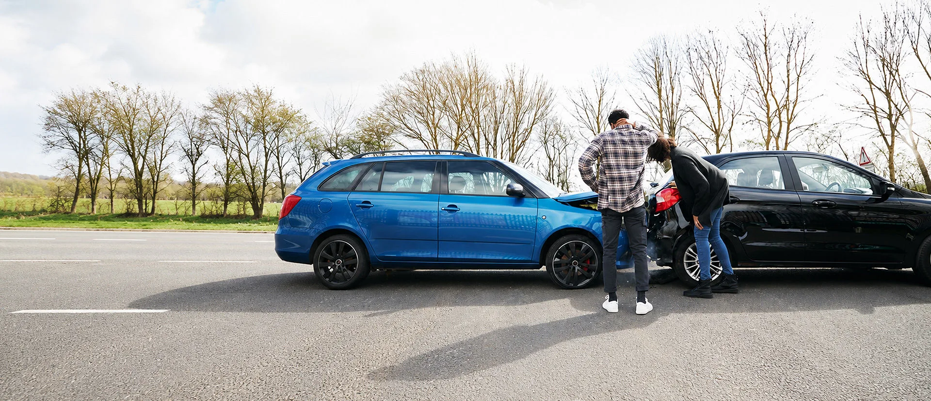 Aufprall von zwei Autos