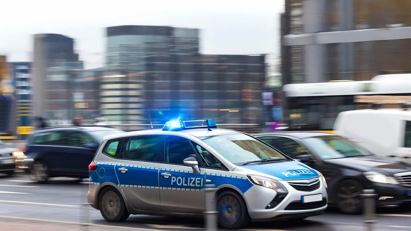 Polizeiauto mit Blaulicht