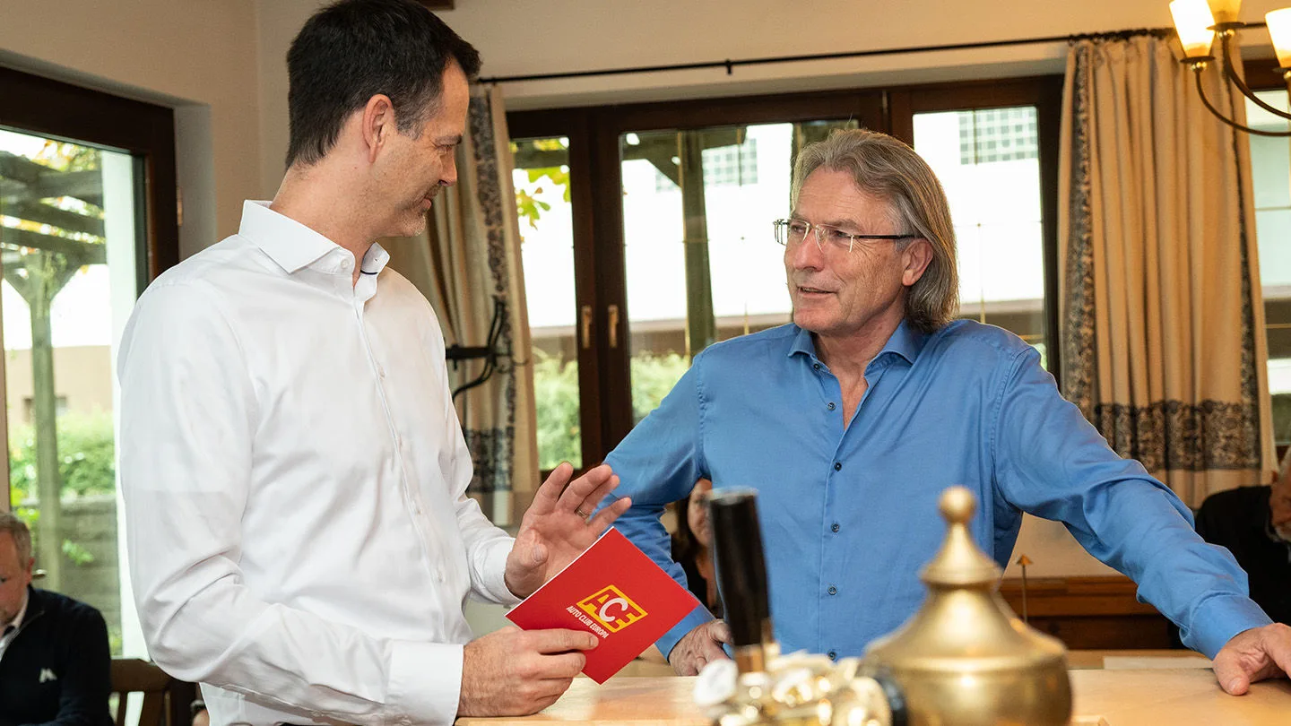 Die Vorsitzenden Sven-Peter Rudolph und Herbert Müller im Gespräch