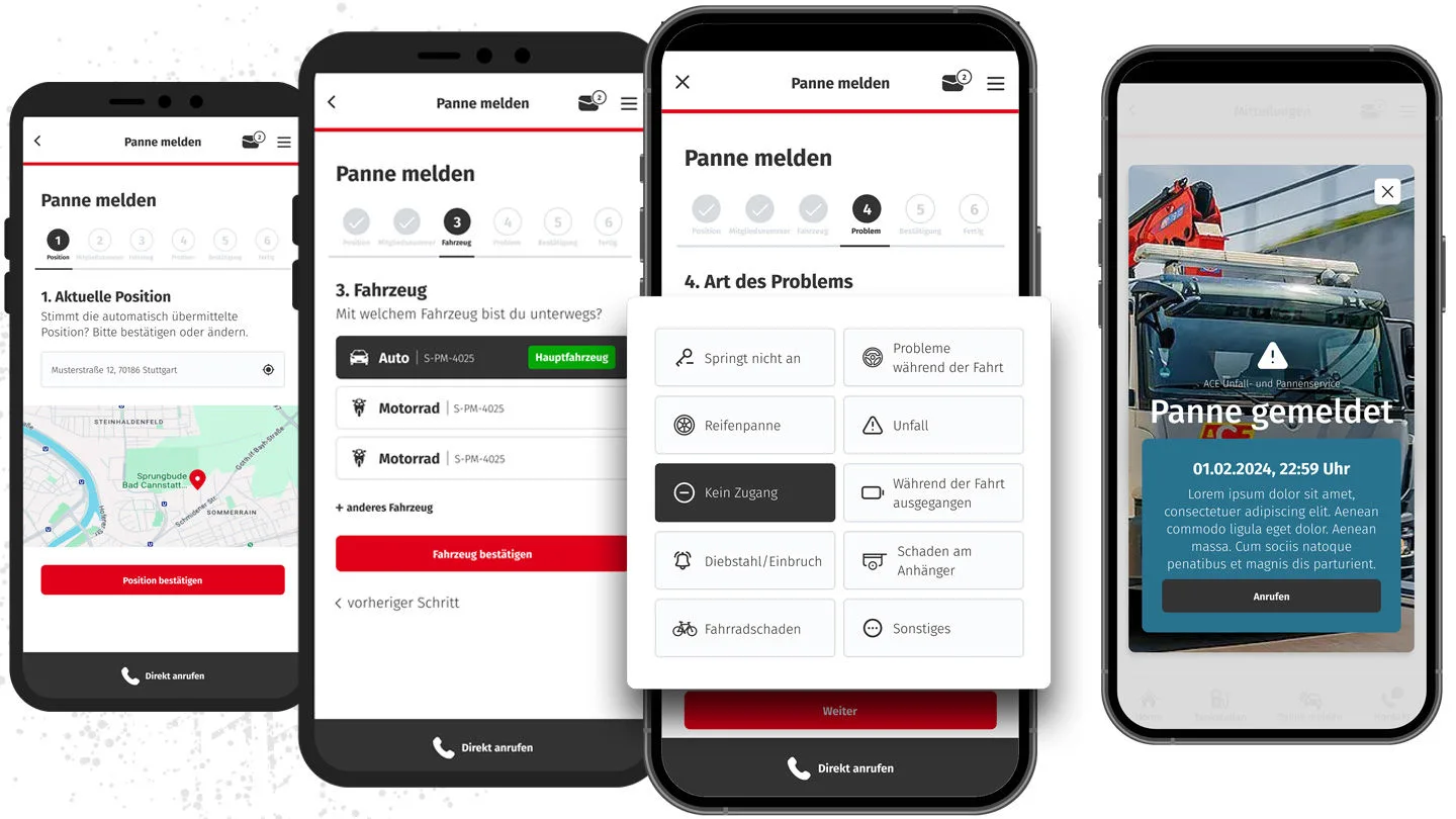 Die ACE App in neuem Design