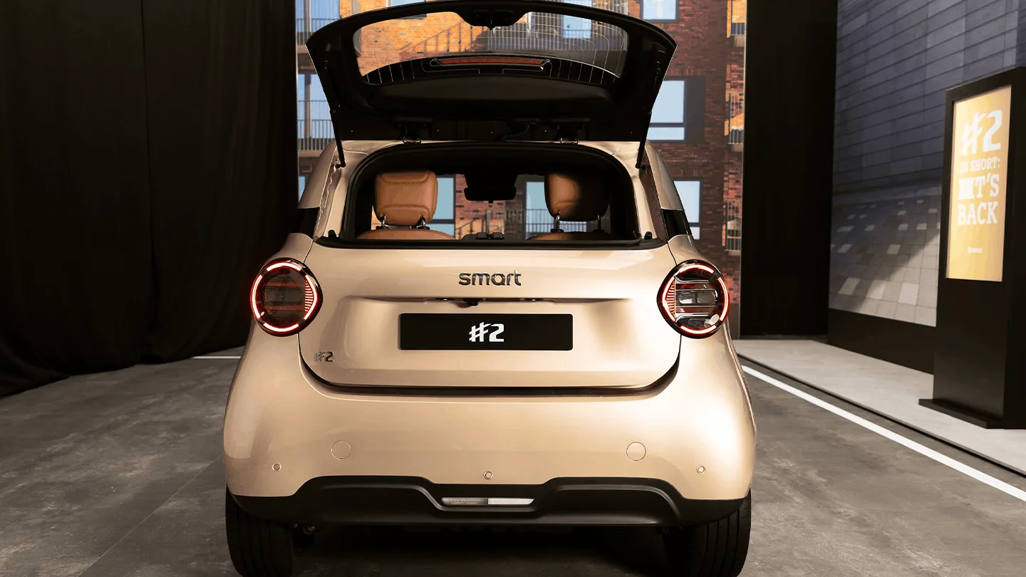 Der Kofferraum des Smart #2 ist in der Mitte teilbar.